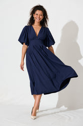 Navy Daydream Midi Dress